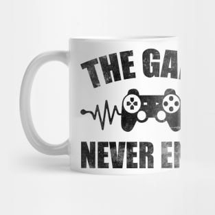 game never ends heartbeat controller gamer quote gaming Mug